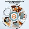 ZHOGTNEG 360 Magnetic Swivel Ring for iPhone 16 case Builtin Metal Stand and Ring Holder Magsafe Compatible Military Gra