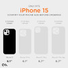 CaseMate Tough iPhone 15 Case Black 16ft D3O Impact Protection Compatible with MagSafe Textured Grip Cover for iPhone 15