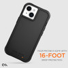 CaseMate Tough iPhone 15 Case Black 16ft D3O Impact Protection Compatible with MagSafe Textured Grip Cover for iPhone 15
