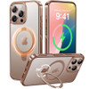 CASEKOO for iPhone 16 Pro Case Desert Titanium 360 Spin Magnetic Stand Compatible with Magsafe16FT Military Protection S