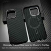 Sisyphy Aramid Fiber Case for iPhone 16 Pro Max with Carbon Fiber Texture Compatible for MagSafe Super Slim Light Protec