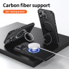 Lunivop for iPhone 16 Pro Max Case 2024 Heavy Duty Protection Cover Carbon Fiber Design 360 Rotatable Ring Compatible wi