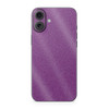 Glossy Glitter Phone Skin Compatible with Apple iPhone 16 Plus Solid Purple Premium 3M Vinyl Protective Wrap Decal Cover