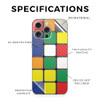 Carbon Fiber Phone Skin Compatible with Apple iPhone 16 Pro Max Puzzle Cube Premium 3M Vinyl Protective Wrap Decal Cover