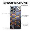 Carbon Fiber Phone Skin Compatible with Apple iPhone 16 Pro Max Lava Hex Premium 3M Vinyl Protective Wrap Decal Cover Ea