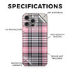 Phone Skin Compatible with Apple iPhone 16 Pro Max Pink Plaid Premium 3M Vinyl Protective Wrap Decal Cover Easy to Apply