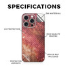Carbon Fiber Phone Skin Compatible with Apple iPhone 16 Pro Red Stars Premium 3M Vinyl Protective Wrap Decal Cover Easy