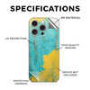 Glossy Glitter Phone Skin Compatible with Apple iPhone 16 Pro Acrylic Blue Premium 3M Vinyl Protective Wrap Decal Cover