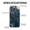 Phone Skin Compatible with Apple iPhone 16 Pro Blue Hexa Camo Premium 3M Vinyl Protective Wrap Decal Cover Easy to Apply