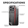 Phone Skin Compatible with Apple iPhone 16 Pro Thin Red Line Premium 3M Vinyl Protective Wrap Decal Cover Easy to Apply