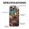 Phone Skin Compatible with Apple iPhone 16 Pro Orange Hip Hop Premium 3M Vinyl Protective Wrap Decal Cover Easy to Apply