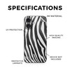 Glossy Glitter Phone Skin Compatible with Apple iPhone 16 Black Zebra Premium 3M Vinyl Protective Wrap Decal Cover Easy