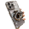 AuroiCCY for iPhone 16 Pro Max Case with Kickstand Compatible with Magsafe Shockproof Glitter Makeup Mirror Ring Holder