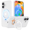 Multiin1 Magnetic KickStand Ring Holder for iPhone 16 Case Compatible with MagSafe Builtin 360 Rotatable Invisible Stand