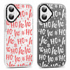 Yomjew 2 Pack Merry Christmas Clear Phone Case for iPhone 16 61 Cute Cover with Red Xmas Letters Snowflake Pattern Shock