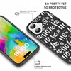 Yomjew 2 Pack Merry Christmas Clear Phone Case for iPhone 16 61 Cute Cover with Red Xmas Letters Snowflake Pattern Shock