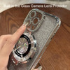 Changjia Magnetic Kickstand Clear Case for iPhone 16 Plus Compatible with Magsafe Glitter Bling Sparkly Rhinestones with