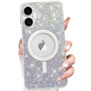 Changjia Magnetic Glitter Case for iPhone 16 PlusCompatible with Magsafe Cute Girly Bling Sparkly Shiny Soft TPU Bumper