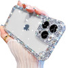 Changjia Clear Glitter Case for iPhone 16 Pro Cute Luxury Bling Sparkly Diamond Rhinestone Camera Protection Soft TPU Bu