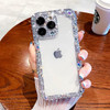Changjia Clear Glitter Case for iPhone 16 Pro Cute Luxury Bling Sparkly Diamond Rhinestone Camera Protection Soft TPU Bu