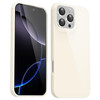 Svanove for iPhone 16 Pro Max Case Silicone Glossy Soft Rubber Gel Jelly Cute Protective Plastic Simple Plain Phone Case
