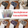 QQicea Bling Glitter Phone Case Compatible with iPhone 16 Pro Kickstand Camera Lens Protector Soft Cover Sparkling Rhine