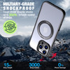 Bonkier for iPhone 16 Pro Max Case with Screen Protector Lens Protector 15 FT Military Drop Protection Magnetic Kickstan