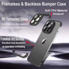 Gufiire Backless for iPhone 16 Pro Bumper Case with Camera Lens Protector Frameless Corner Protection Pad No Back Compat