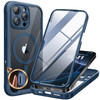 Miracase Magnetic for iPhone 16 Pro Case FullBody Phone with Builtin Glass Screen Protector Compatible with MagSafe Mili