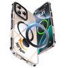 YOOVEI for iPhone 16 Pro Case Clear with Kickstand 360Rotatable Invisible Magnetic Ring Stand Compatible with MagSafe Dr