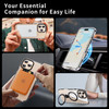 YOOVEI for iPhone 16 Pro Case Clear with Kickstand 360Rotatable Invisible Magnetic Ring Stand Compatible with MagSafe Dr