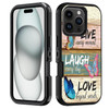 BWOOLL for iPhone 16 Pro Max Case Heavy Duty 3 in 1 Hybrid Hard PC Soft Silicone Military Grade Shockproof Drop Protecti