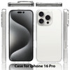 PinLiSheng Crystal Clear for iPhone 16 Pro Case MilitaryGrade Protection Shockproof Protective Hard Back Slim iPhone 16