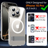 xiwxi for iPhone 16 Pro Case with KickstandCompatible with Magsafe1Screen ProtectorMilitaryGrade Protection AntiYellowin