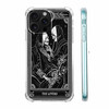 AOSSXIN The Lovers Tarot Card Case for iPhone 16 Pro MaxTrippy Hippie Black Skull PatternSoft TPU Protective Cover Case