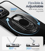 Shields Up for iPhone 16 Pro Case with Stand Phone Case Clear with Double Ring Holder Adjustable Foldable Shockproof Pro