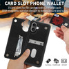 FUYOCWE Cases for iPhone 16 Wallet Phone Case with Card HolderBlack Cat with Gold Floral PU Leather Kickstand Card Slot