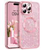 DOMAVER for iPhone 16 Pro Max 69 Case with Magnetic Compatible with MagSafe Luxury Clear Glitter Bling Sparkly Shockproo