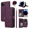 Furiet Argyle Wallet Case Compatible with iPhone 16 Pro 63 inch with Wrist Strap Shoulder Strap 9 Card Slot Zipper Purse