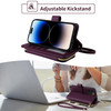 Furiet Argyle Wallet Case Compatible with iPhone 16 Pro 63 inch with Wrist Strap Shoulder Strap 9 Card Slot Zipper Purse