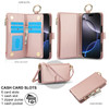 Asuwish Phone Case for iPhone 16 Pro Max Zipper Wallet with Screen Protector Strap Card Holder RFID Blocking Stand Flip