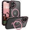 YINLAI Case for iPhone 16 Plus Magnetic Case Compatible with Magsafe with Ring Holder Stand Slim Translucent Matte Men W