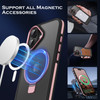 YINLAI Case for iPhone 16 Plus Magnetic Case Compatible with Magsafe with Ring Holder Stand Slim Translucent Matte Men W