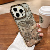 YTanazing Glitter 3D Butterfly Case for iPhone 16 Pro MaxCute Luxury Bling Sparkle Slim Plating Cover Women Girls Case f
