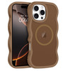YINLAI Case for iPhone 16 Pro Max Magnetic Compatible with Magsafe Cute Curly Wave Frame Slim Translucent Matte Women Gi