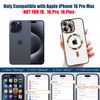 Misscase for iPhone 16 Pro Max Case with Privacy Screen ProtectorsCamera Lens Protector Clear Magnetic Luxury Plating Ca