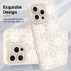 MZELQ for iPhone 16 Pro Case Silicone Floral Flowers Sunflowers Cute Pattern Camera Protection Soft Slim Phone Cover for