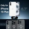 YZB Designed for iPhone 16 Plus Case Black Magnetic Compatible with MagSafe Builtin Stand Camera Lens Protector AntiYell