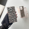 Reezaddin Rectangle Black Leopard Phone Case for iPhone 16NOT ProWild Cheetah Print Stylish Chic Rectangled Edge Matte S