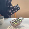 Reezaddin Rectangle Black Polka Dots Iridescent Phone Case for iPhone 16 61inNOT ProRetro Y2K Star Laser Checkered Color